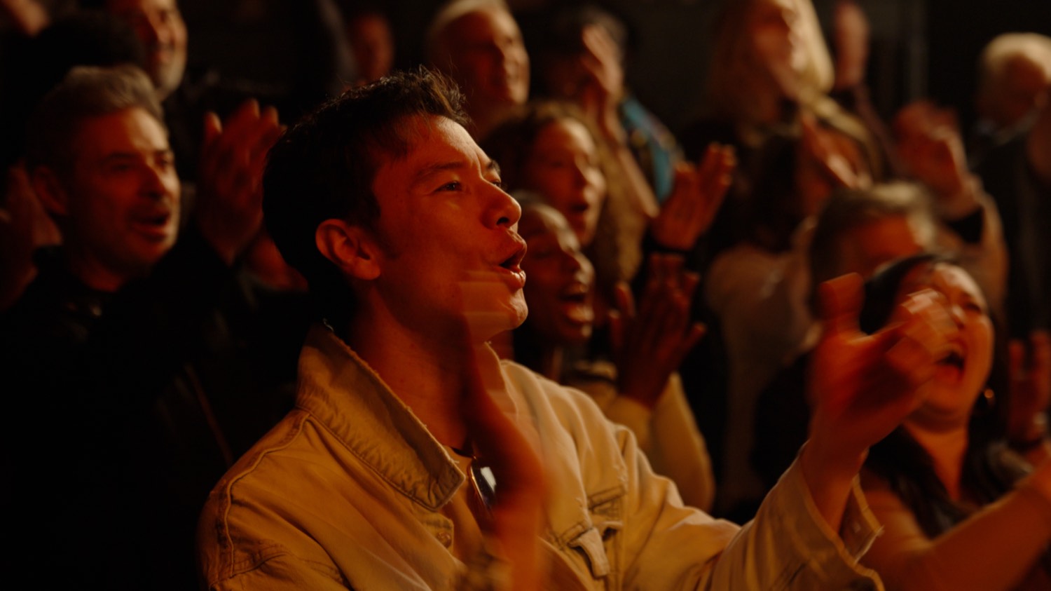 Audience singing along at a League of Rock show