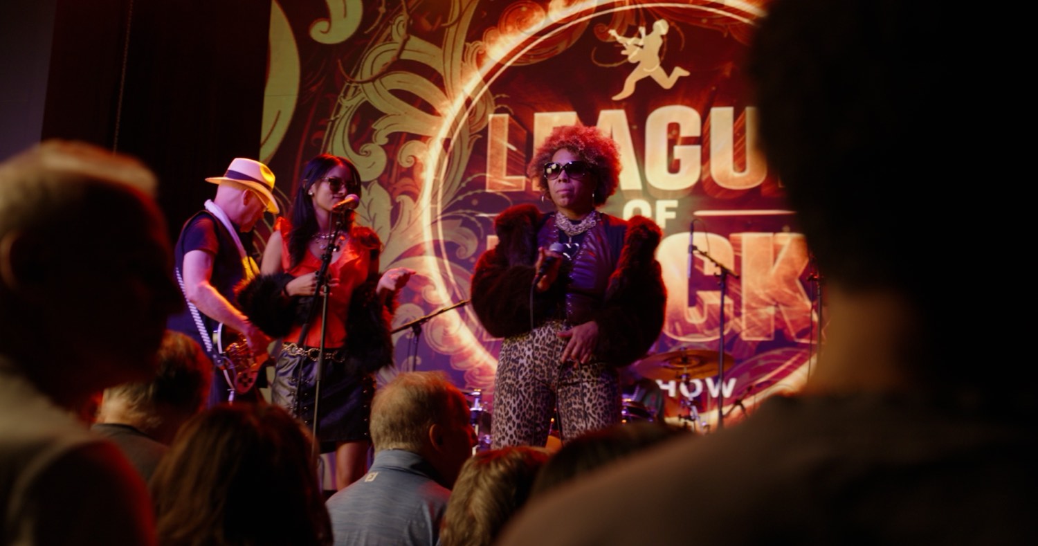Band performing on the League of Rock stage